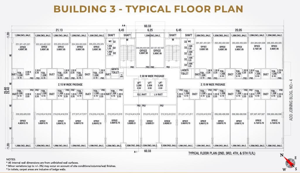 Regency Business Park Building 3 Typical Floor Plan