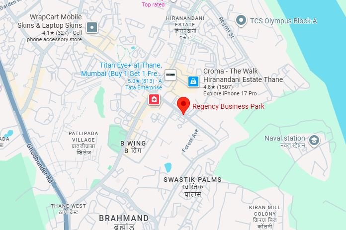 Regency Business Park Thane location map